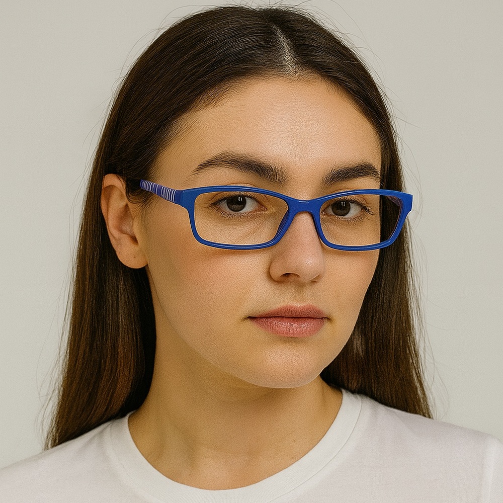 Blue Rectangular Reading Glasses Women’s Fashion … - image 1